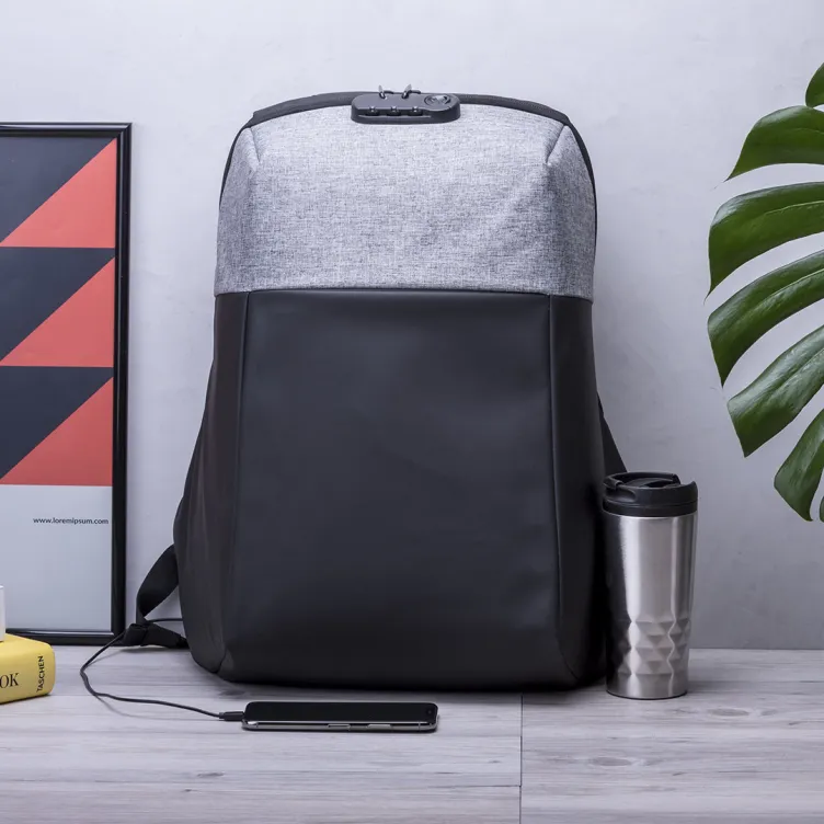 Mochila Antirrobo Ranley Conexión USB. Bolsillo Acolchado para Portátil y Tablet. Parte Trasera y Cintas Acolchadas. Cierre Seguridad Incluido