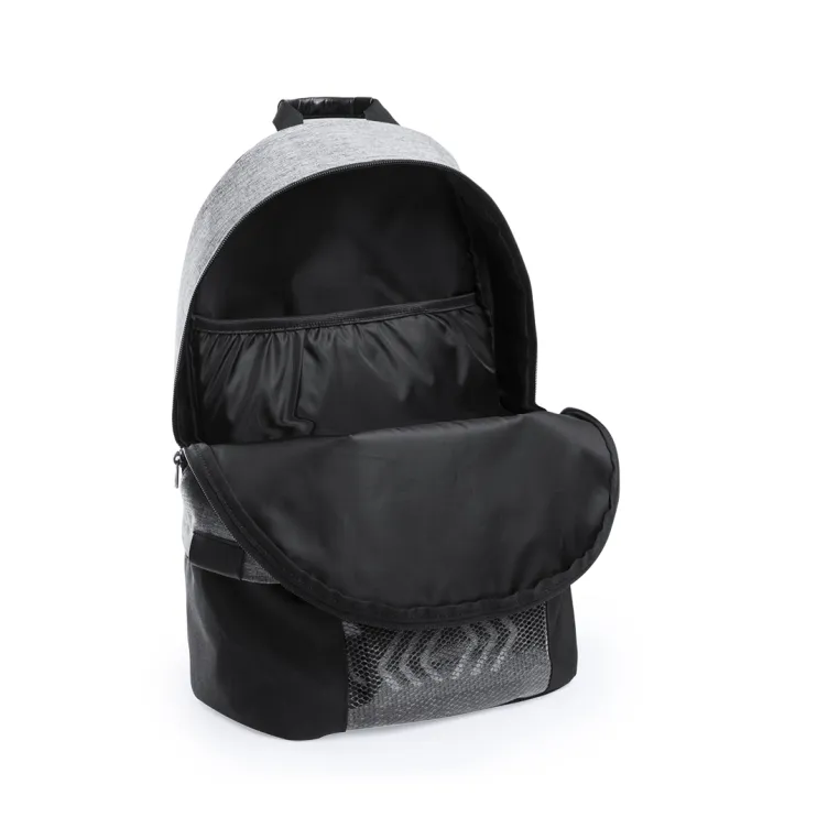 Mochila Indicador Halton Bolsillo Acolchado para Portátil. Parte Trasera y Cintas Acolchadas. Conexión Micro USB. Cable Incluido