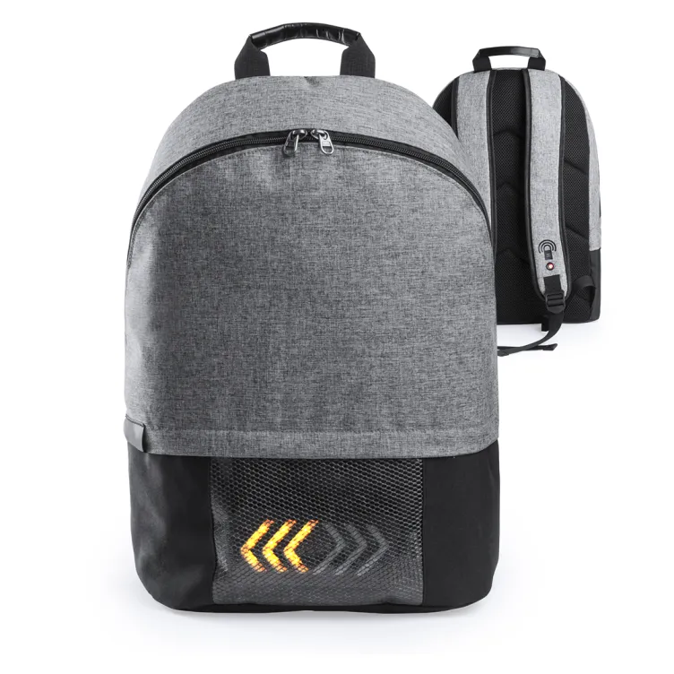 Mochila Indicador Halton Bolsillo Acolchado para Portátil. Parte Trasera y Cintas Acolchadas. Conexión Micro USB. Cable Incluido