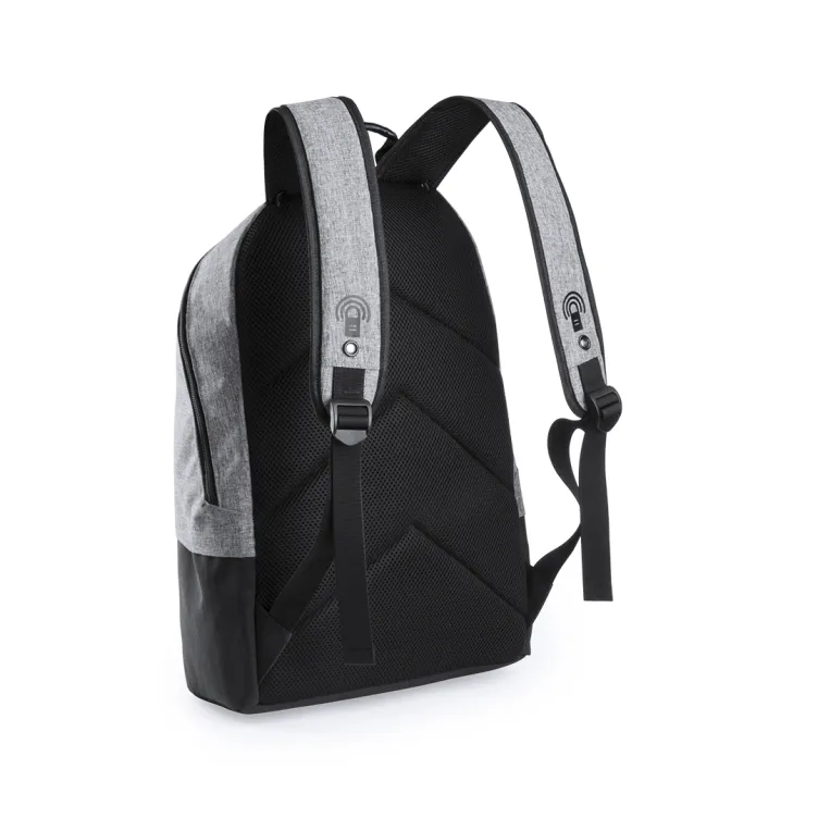 Mochila Indicador Halton Bolsillo Acolchado para Portátil. Parte Trasera y Cintas Acolchadas. Conexión Micro USB. Cable Incluido