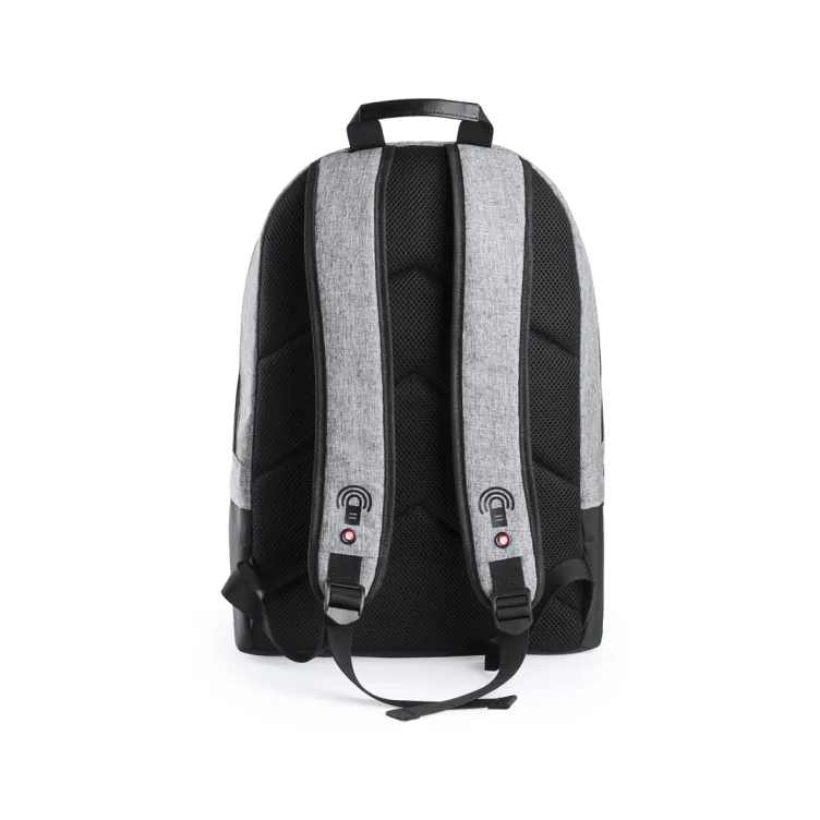 Mochila Indicador Halton Bolsillo Acolchado para Portátil. Parte Trasera y Cintas Acolchadas. Conexión Micro USB. Cable Incluido