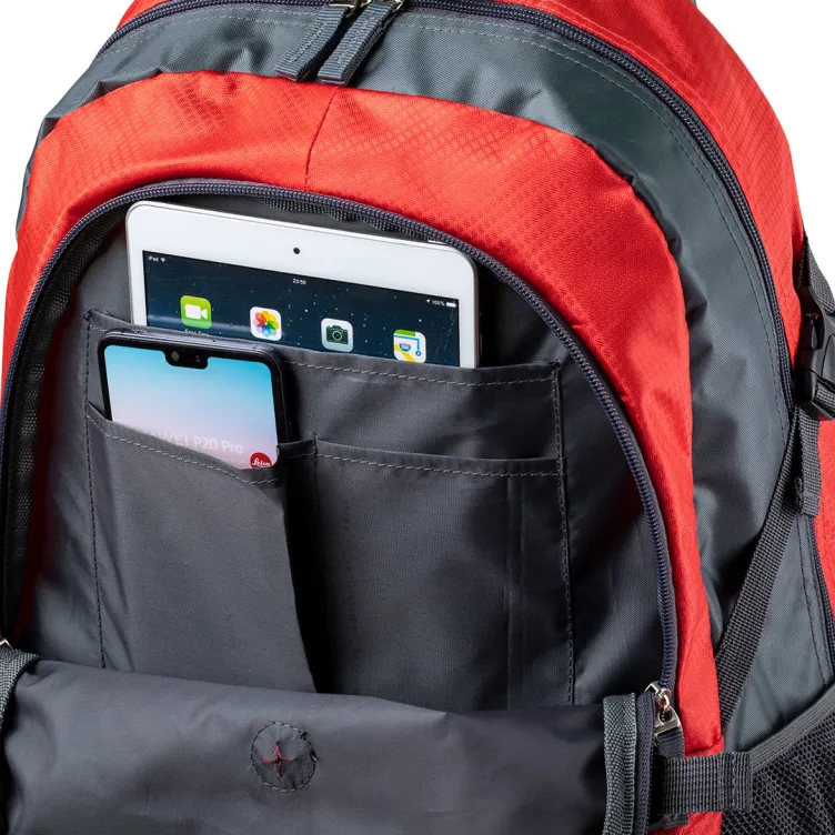 Mochila Cargadora Rasmux Conexión USB. Bolsillo Acolchado para Portátil. Parte Trasera y Cintas Acolchadas