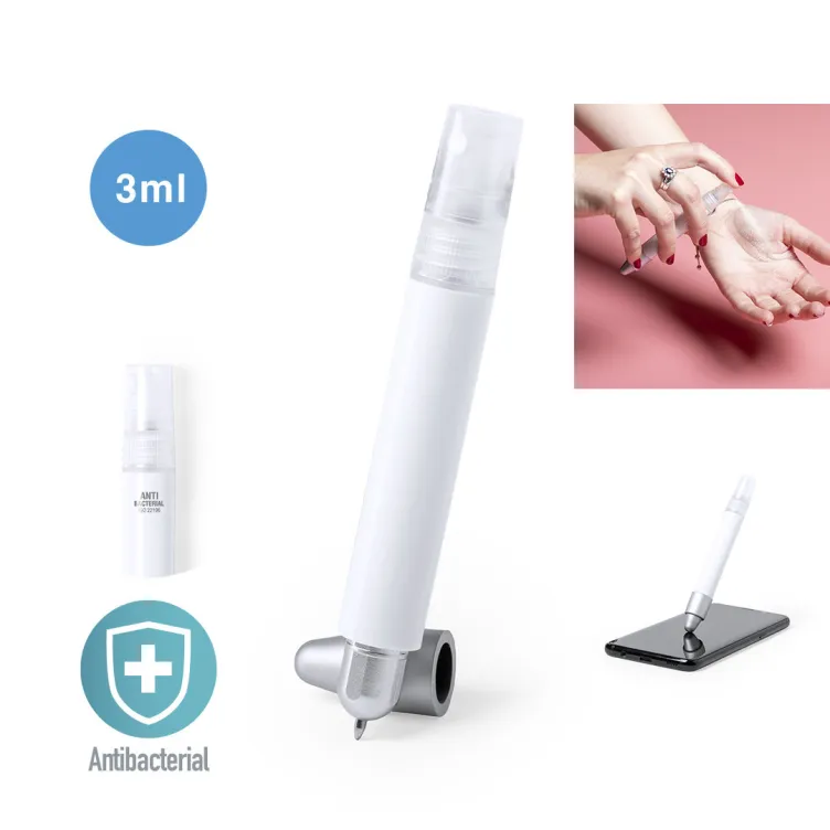 Bolígrafo Antibacteriano Multifunción Fruk 3 ml. Rellenable. Líquido No Incluido