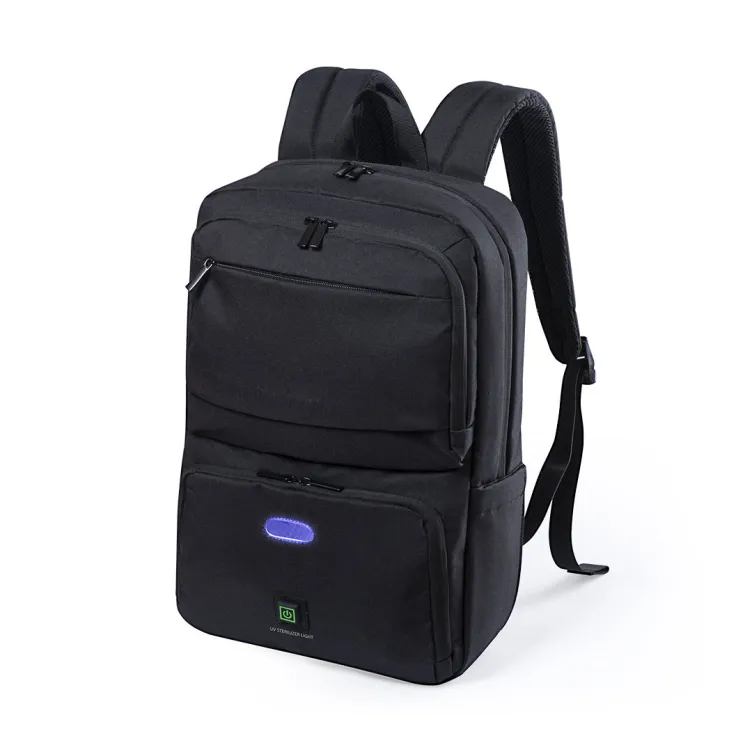 Mochila Esterilizador UV Kraps Acolchada. Bolsillo Acolchado para Portátil y Tablet. Luz Ultravioleta. Conexión USB. Cable Incluido