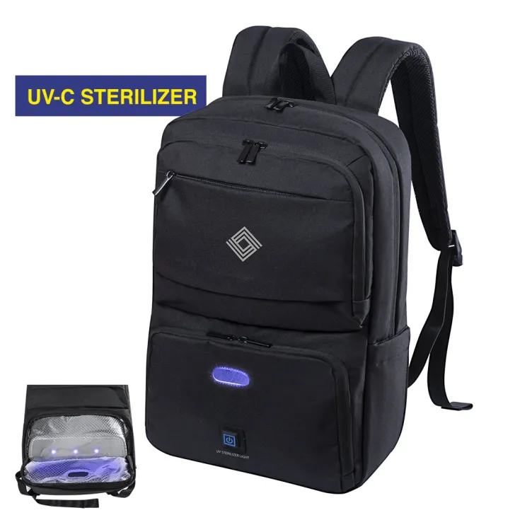 Mochila Esterilizador UV Kraps Acolchada. Bolsillo Acolchado para Portátil y Tablet. Luz Ultravioleta. Conexión USB. Cable Incluido