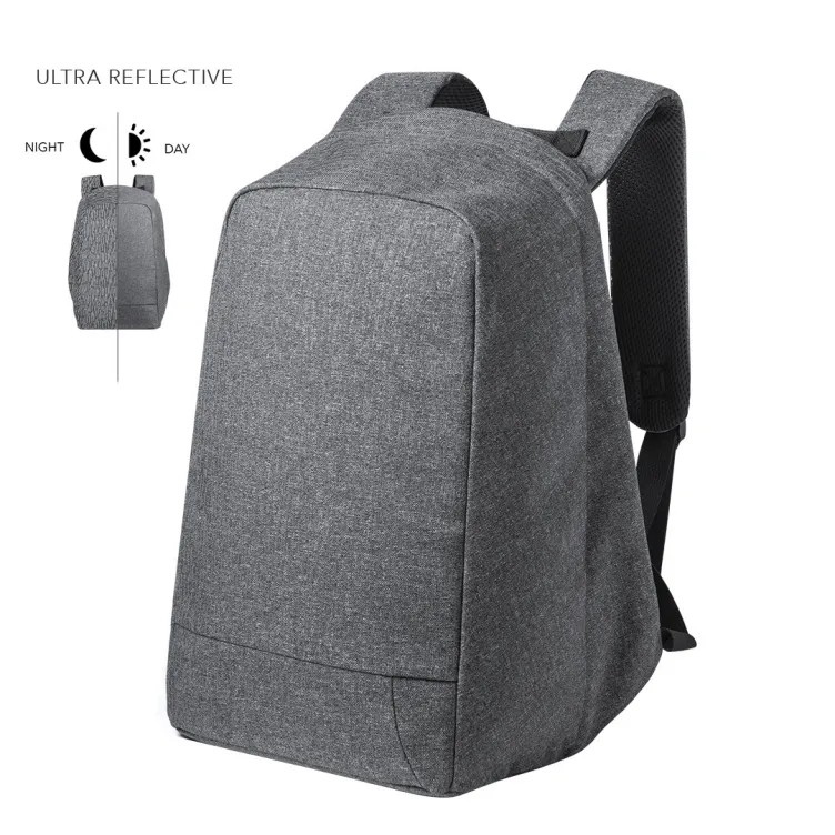 Mochila Antirrobo Quasar Reflectante. Bolsillo Acolchado para Portátil y Tablet. Parte Trasera y Cintas Acolchadas